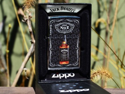 Jack Daniels Bottle Zippo Lighter - Old No. 7 - Tennessee Whiskey