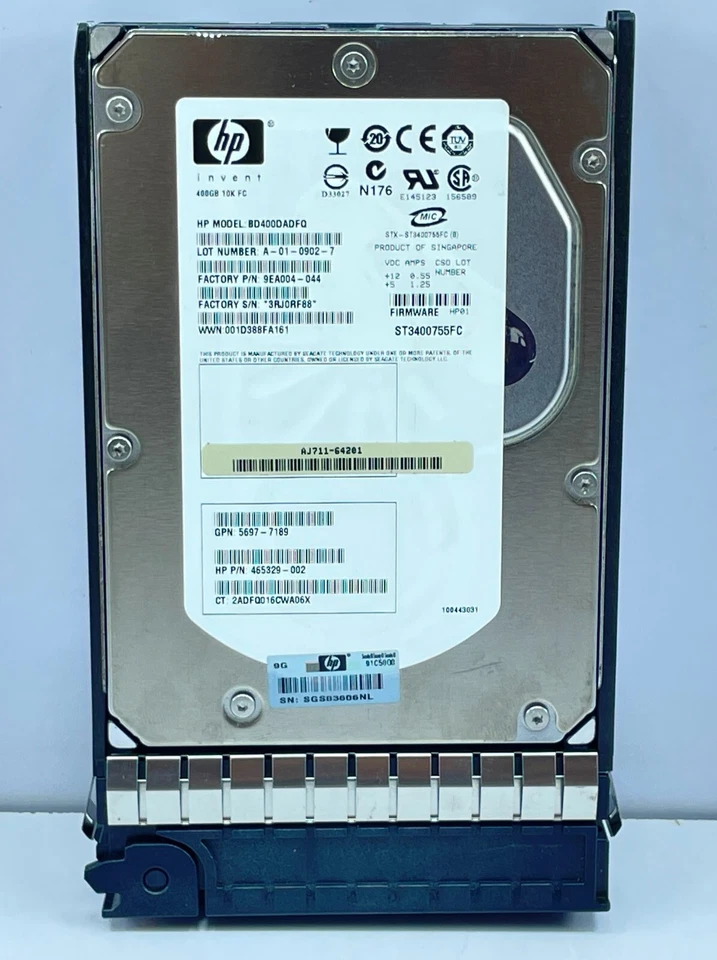 HP BD400DADFQ 466277-001 400GB 10K Dual Port Fibre Channel HDD - Image 2 of 4