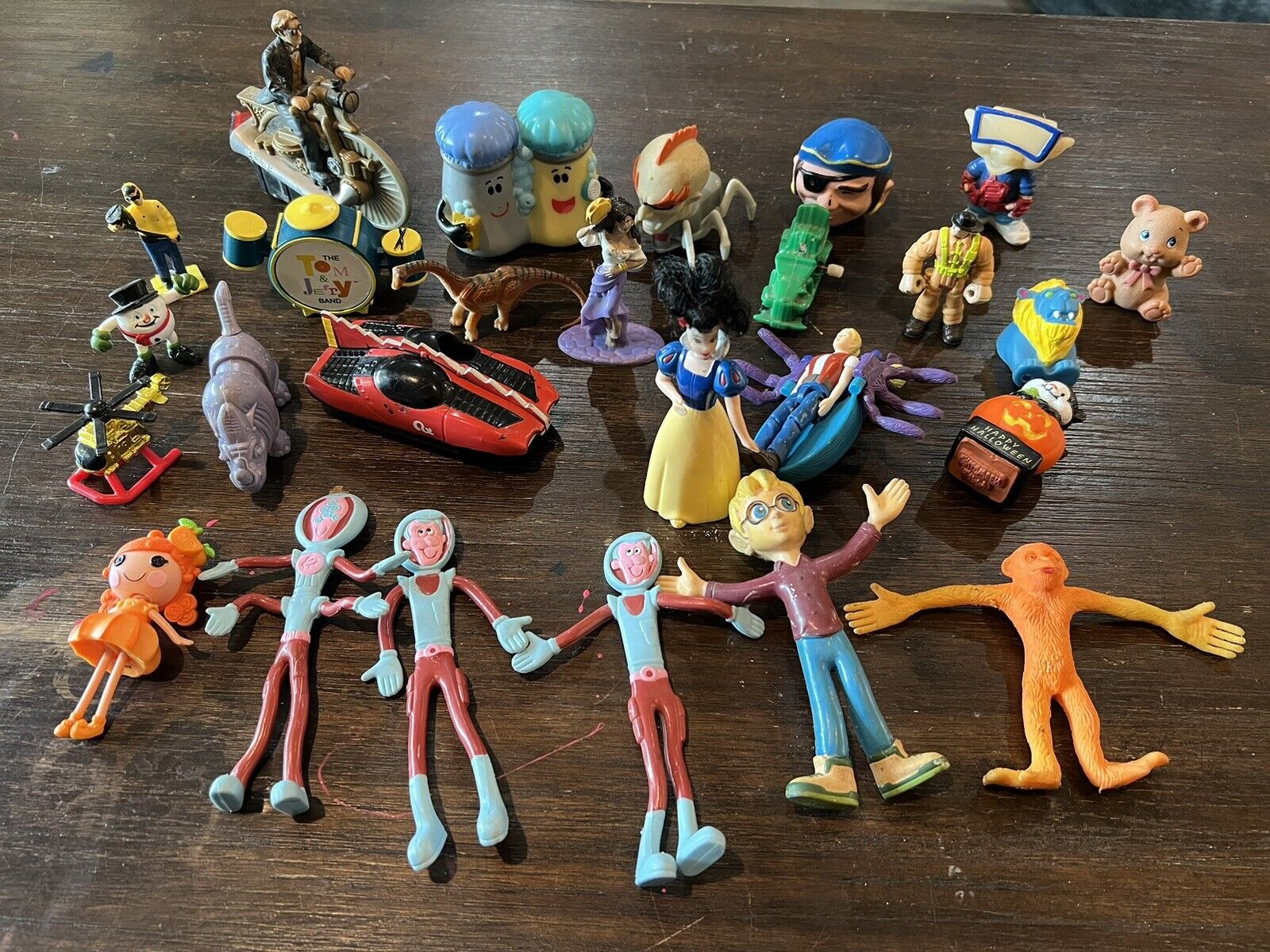 Vintage Toy Lot! Smurf, Disney,  Masked Rider Vehicle, Etc. Large Lot