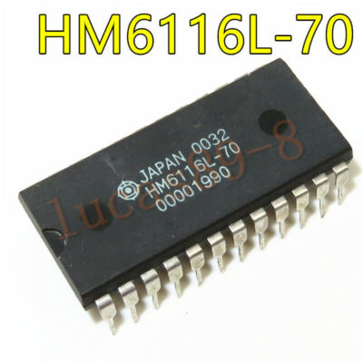 2PCS HM6116L-70 DIP-24 ICs Original #E7