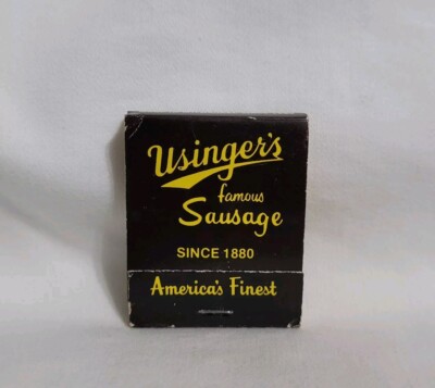 Vintage Matchbook Usinger's Sausage Meat Grocery Milwaukee WI Advertising Full