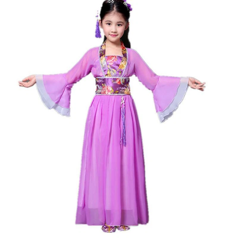 Disfraz de Disfraz de Hanfu para Niño Antiguo Chino Ropa de Hadas Vestido de Baile de Escenario  Foto 2 de 4