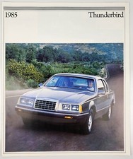 1985 Ford Thunderbird Original Car Sales Brochure Catalog Advertising Turbo Fila