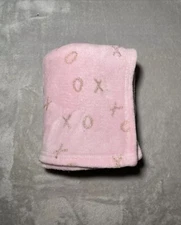 Pink Baby Blanket XOXO Plush Soft Fleece Security Lovey 29"x37"