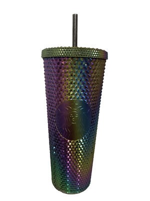 NEW Fall 2023 Starbucks Oil Slick & Purple Studded Tumbler  Starbucks NEW studded cup limited edition 2023 fall display picture 1