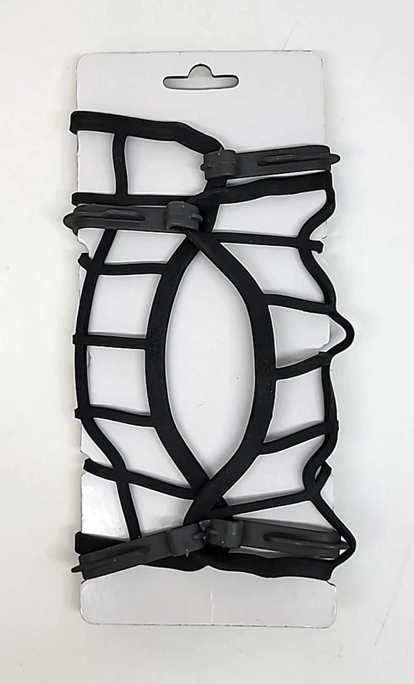 Rede de carga Delta emborrachada preta com ganchos cinza-7,25"x7,25" não esticada - Imagem 3 de 4