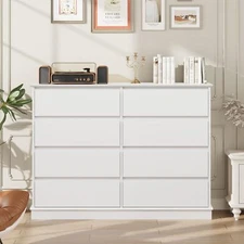 8 Drawer Double Wood Dressers Chests Of Drawers Dresser For Bedroom Organizer