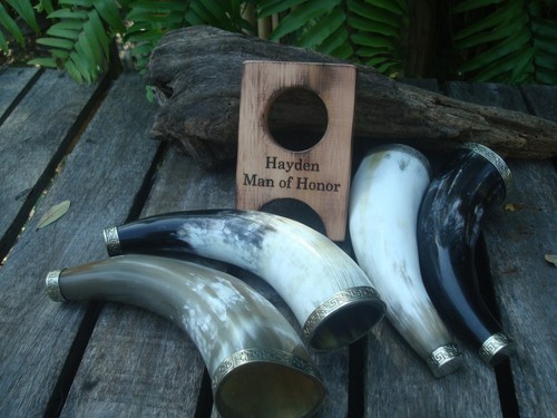 Personalized -Ox Horn Viking Drinking Mug Cups with Size 7-8 inches 8/12oz - Picture 6 of 7