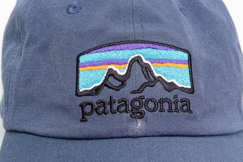 Patagonia Fitz Roy Horizons Logo Trad Cap Baseball Hat Blue Strapback - Picture 3 of 8