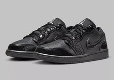 Jordan 1 Low  Black Croc  Size US 7-12 Men's NEW