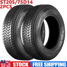 2 Pack St20575d14 Trailer Tires 6ply Load Range C Heavy Duty 205 75 14 Tubeless 2 Pack St20575d14 Trailer Tires 6ply Load Range C Heavy Duty 205 75 14 Tubeless