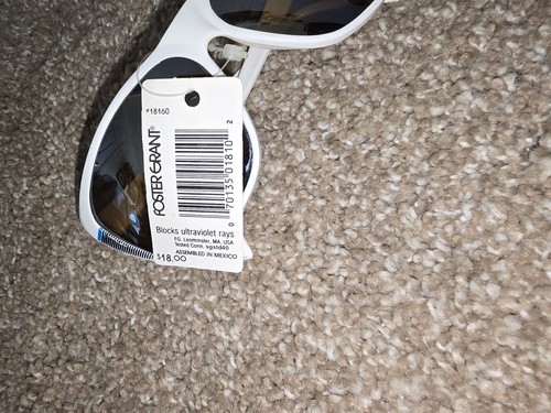 Vintage Foster Grant Rare White Nylon Frame Sunglasses Frames NWT - Picture 5 of 14