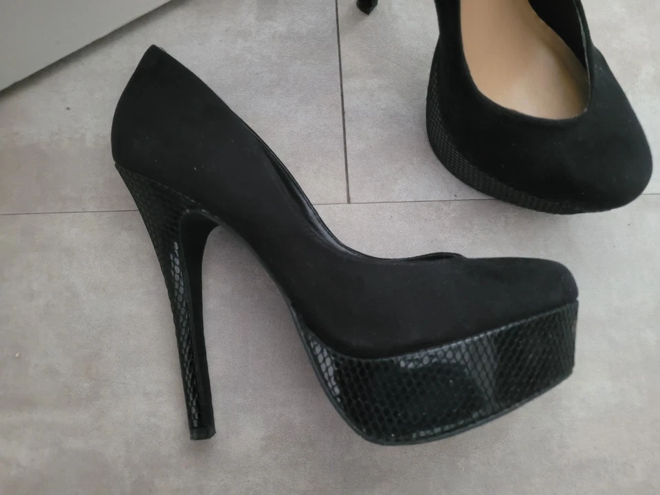 Escarpins femme à plateforme noirs - Pointure 40 - Photo 4/4