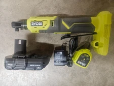 RYOBI 18v One+ Cordless 4 Position 3/8" Ratchet w/ 2aH Battery Model# P344