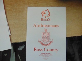 Airdrieonians Last Season Pre Liquidation 2001/2 v Ross County Nov