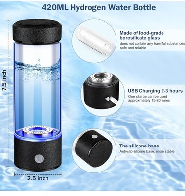 Hydrogen Water Generator H2 And O2 Water Bottle 14.2 Oz