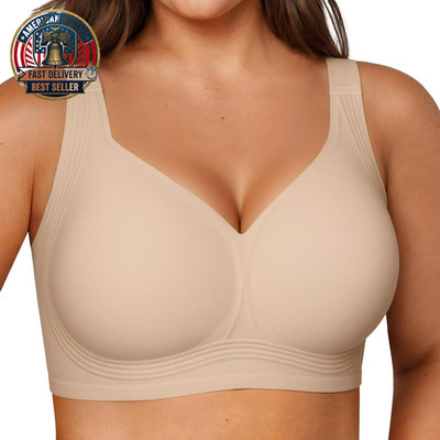 Jelly Bras for Women plus Size Minimizer Soft Wireless Push up Bra Full Supporti