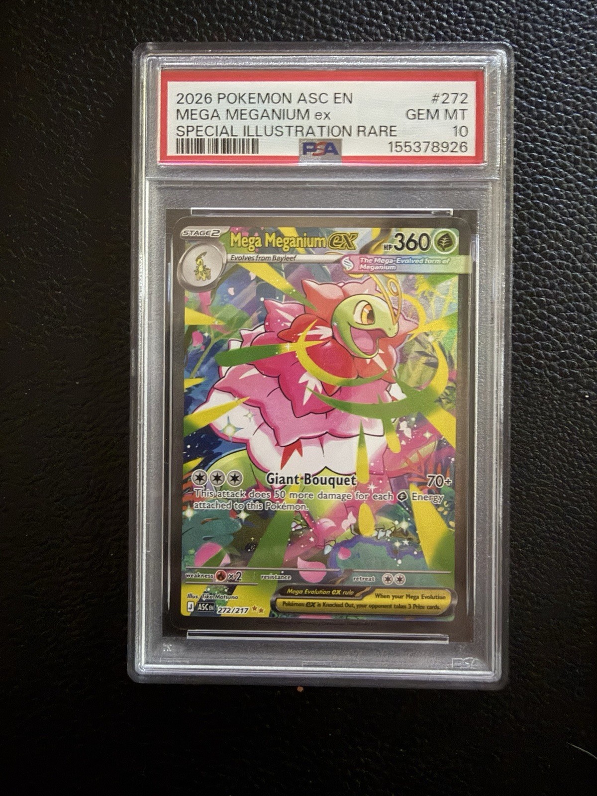 PSA 10 Mega Meganium EX 272/217 Ascended Heroes Illustration Rare POKEMON