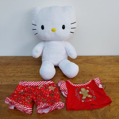Build a Bear Hello Kitty Sanrio Plüschtier Weihnachten Lebkuchen Pyjama 2012 17 Zoll