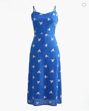 J. Crew Embroidered midi slip dress Sz 8 NWT MSRP:$$148