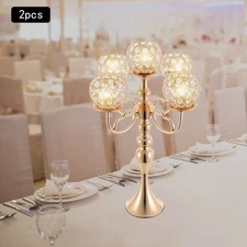 5 Arms Candle Holder, Tabletop Candle Holder, Gold Candle Holder