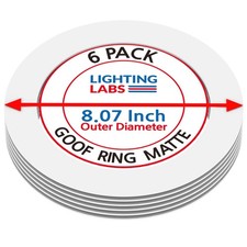 6 Pack Matte White Goof Trim Ring for 6" Inch Recessed Can Lighting Down Ligh...