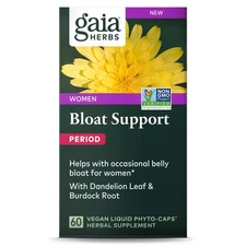 Gaia Herbs Women, Bloat Support, Period, 60 Vegan Liquid Phyto-Caps Non Gmo 7/26