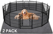 FUWERY 2-Pack 72x72in XL Washable Dog Pee Pads Reusable Absorbent Pet Mat