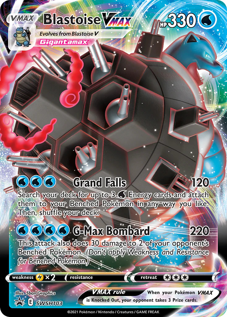 Blastoise VMAX (SWSH103) [Sword & Shield: Black Star Promos] Lightly Played Holo