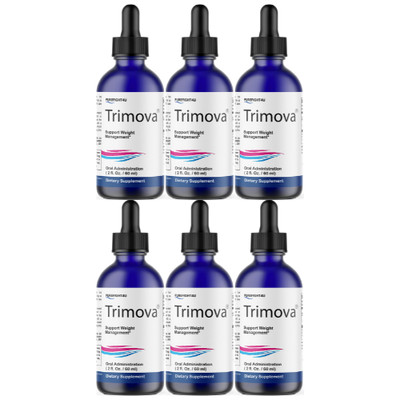Trimova Drops Supplement, Formula for Weight Management-2floz | 60ml, 6 Bottles
