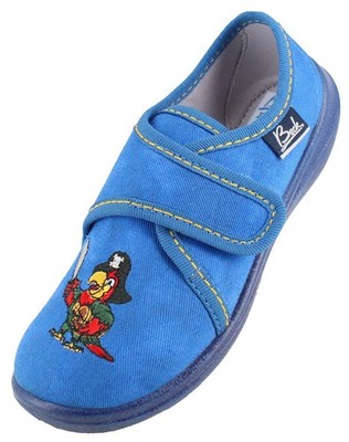 Beck Jungen Piraten Hausschuhe blau Kinder Pantolette Haus Schuhe - UK Kind 12 EU31