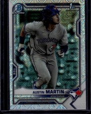 2021 Bowman Chrome Prospects Mojo Refractor #BCP-87 Austin Martin Blue Jays