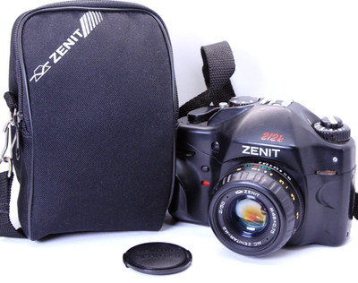 Zenit 212K film camera w MC Zenitar-K2 50mm f2 2/50 PK lens Black SLR USSR 212 K