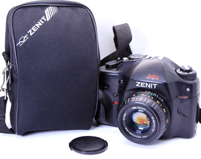 Zenit 212K film camera w MC Zenitar-K2 50mm f2 2/50 PK lens Black