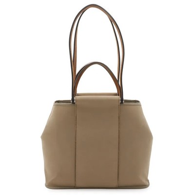 Hermes Kaback PM Tote 2-Way Shoulder Bag Toile Officier Mocha Beige