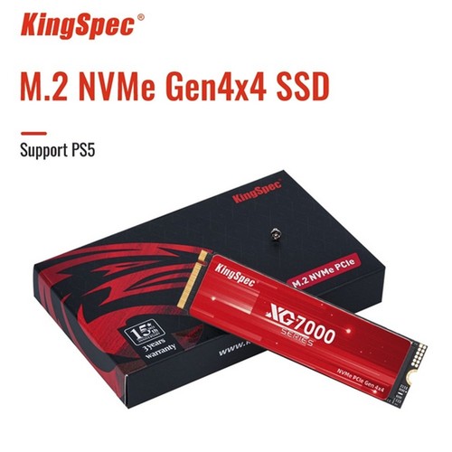 SSD M.2 NVME 2280 PCIe Gen 4×4, NVMe 1.4 KingSpec 512GB XG7000-512 (2280) - Afbeelding 4 van 6