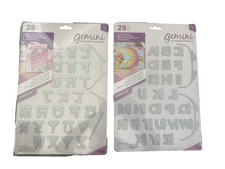 NEW Crafter's Companion Gemini Expressions Metal Cutting Die Alphabet Set of 2 