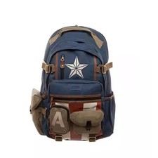 Captain America Backpack Avengers Zipper Shoulder Bag Schoolbag Rucksack Gift