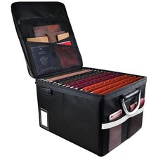 Fireproof Document Box with Lock - Portable Organizer