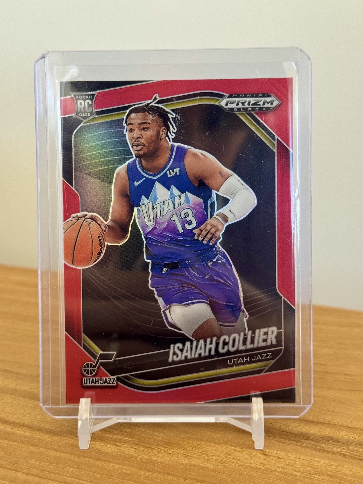 2024-25 Panini Prizm Black #32 Isaiah Collier True RED RC /299 JAZZ
