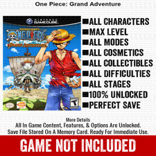 One Piece Grand Adventure 100 Nintendo GameCube Memory Card Save CHEATS