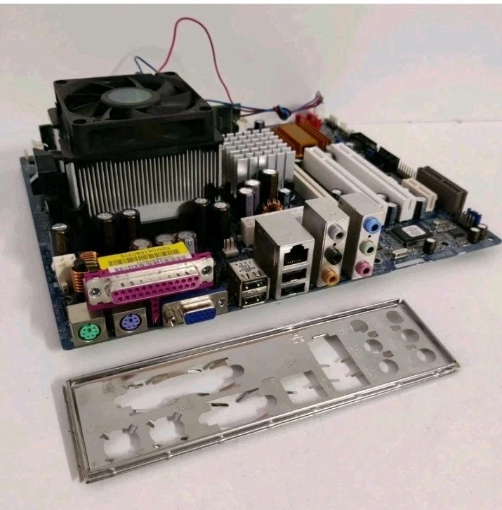 MATX  ASROCK K8NF4G-SATA2 Motherboard Socket 754  + RAM + CPU AMD Sempron ✅ - Immagine 2 di 4