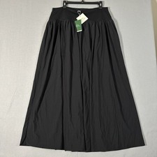 Halara Breezeful High Waisted High Low Skirt 1X Black NWT