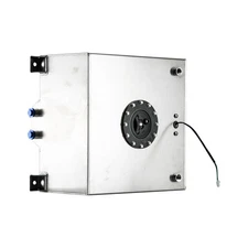 Universal 10 Gallon 40L Fuel Cell Tank With Cap Level Sender Silver