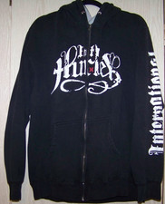 Hurley Y2K Surf Skate Men's Long Sleeve Full Zip Black Hoodie size XL, SM FLAW