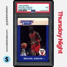 1988 KENNER STARTING LINEUP CARDS #3538108010 MICHAEL JORDAN PSA 7
