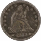 1853 Liberty Seated Silver Quarter Arrows and Rays VF Uncertified #908