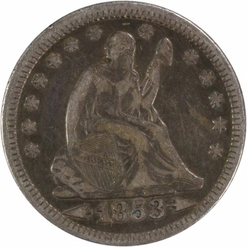 1853 Liberty Seated Silver Quarter Arrows and Rays VF Uncertified #908
