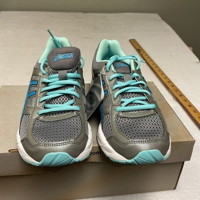 ASICS Women's Gel Contend 4 (D) Frost Grey/columbia Sea/Aqua. Size 7.5.NIB. 3343