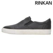 Chrome Hearts SLIP ON BLK Calf slip-on Leather Sneakers With Dagger Mens 43 Used